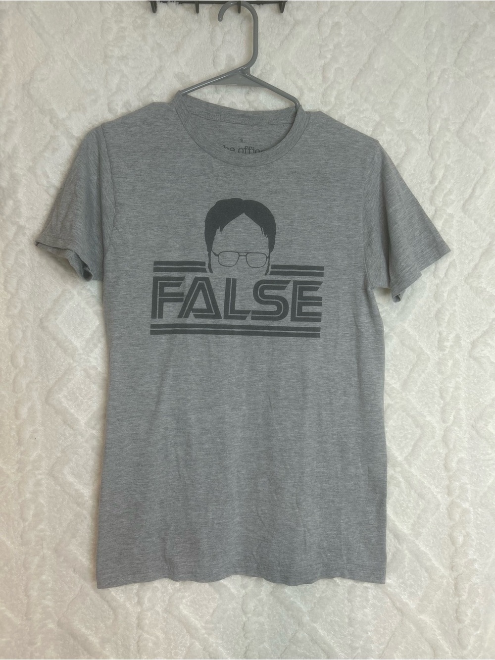 The Office 'FALSE' Crewneck T-Shirt - Gray